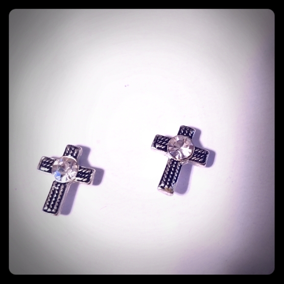 Jewelry - Crystal Cross Post Earrings